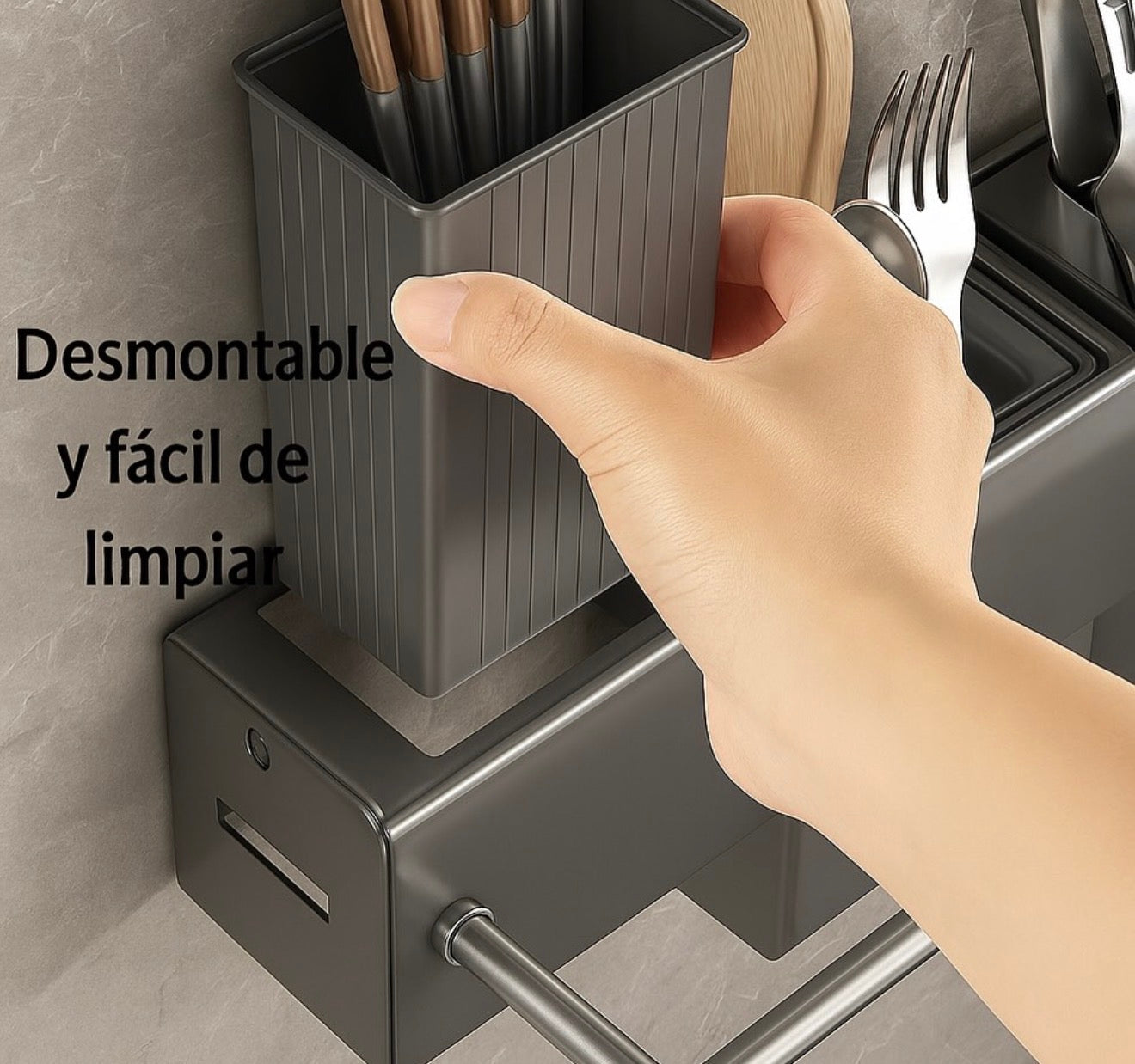 Organizador de Cocina Multifuncional de Pared