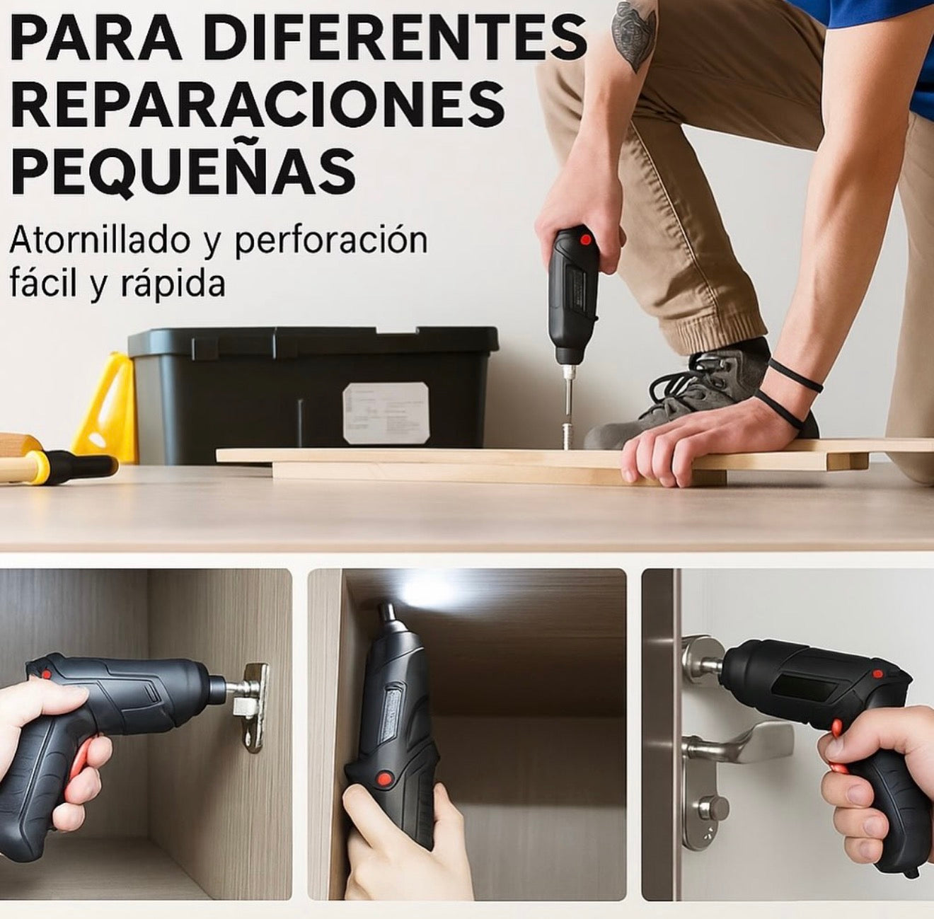 Destornillador Eléctrico con Mango Ajustable
