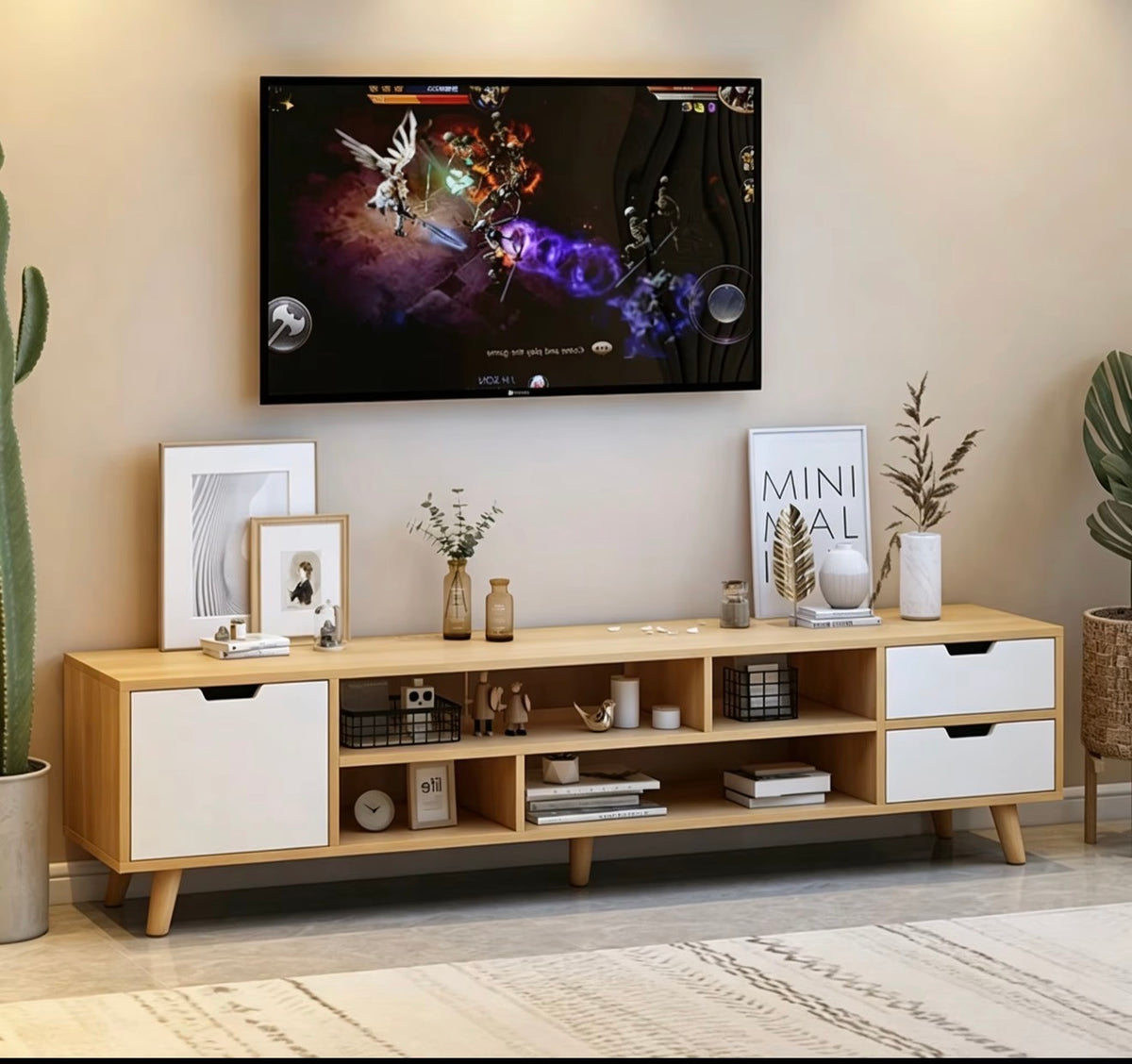 Mueble para TV con Cajones y Estantes