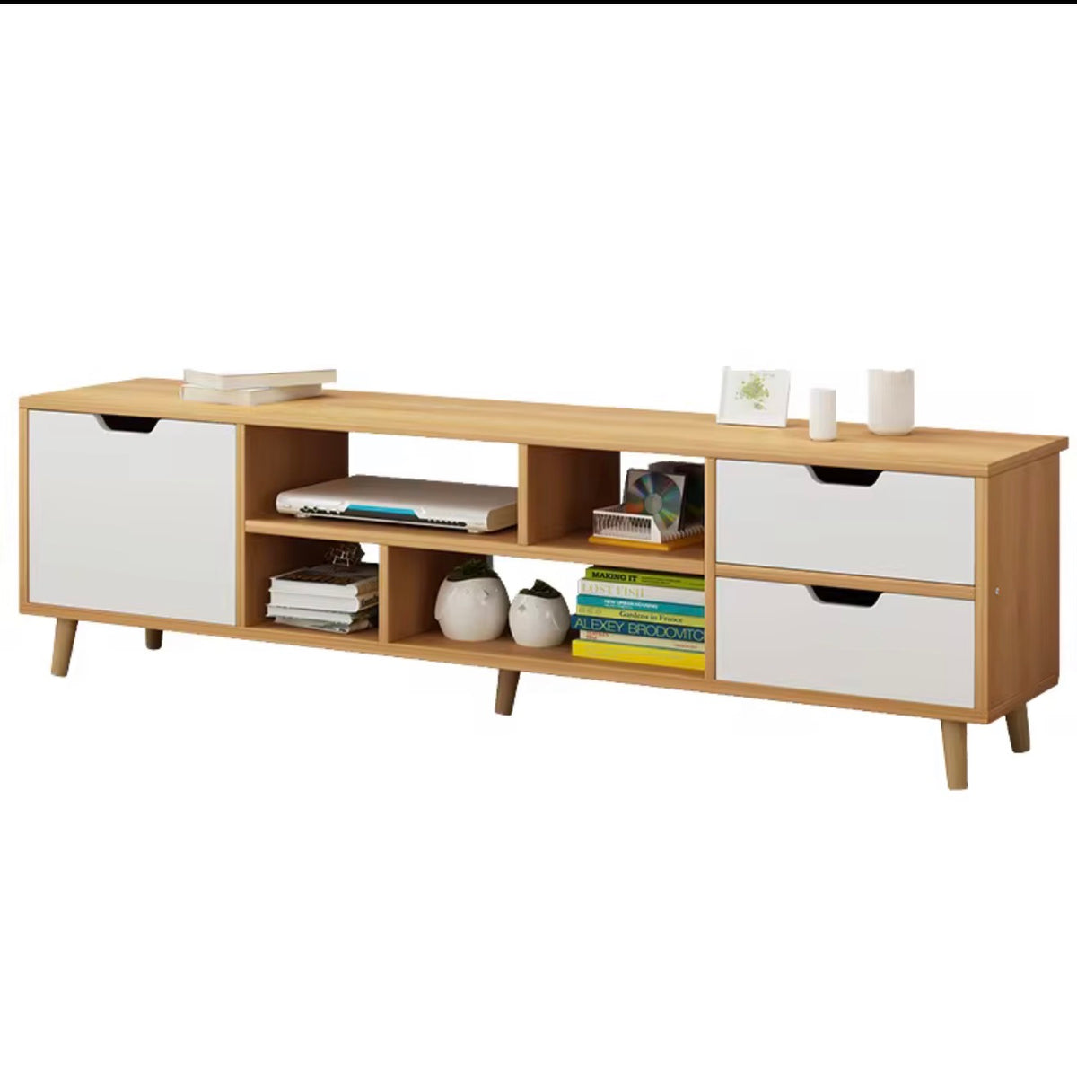 Mueble para TV con Cajones y Estantes